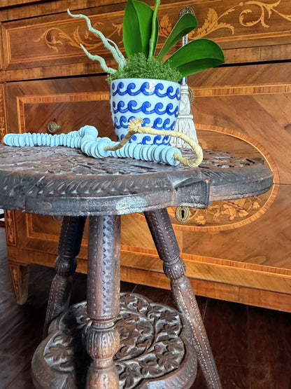 Carved English Side Table