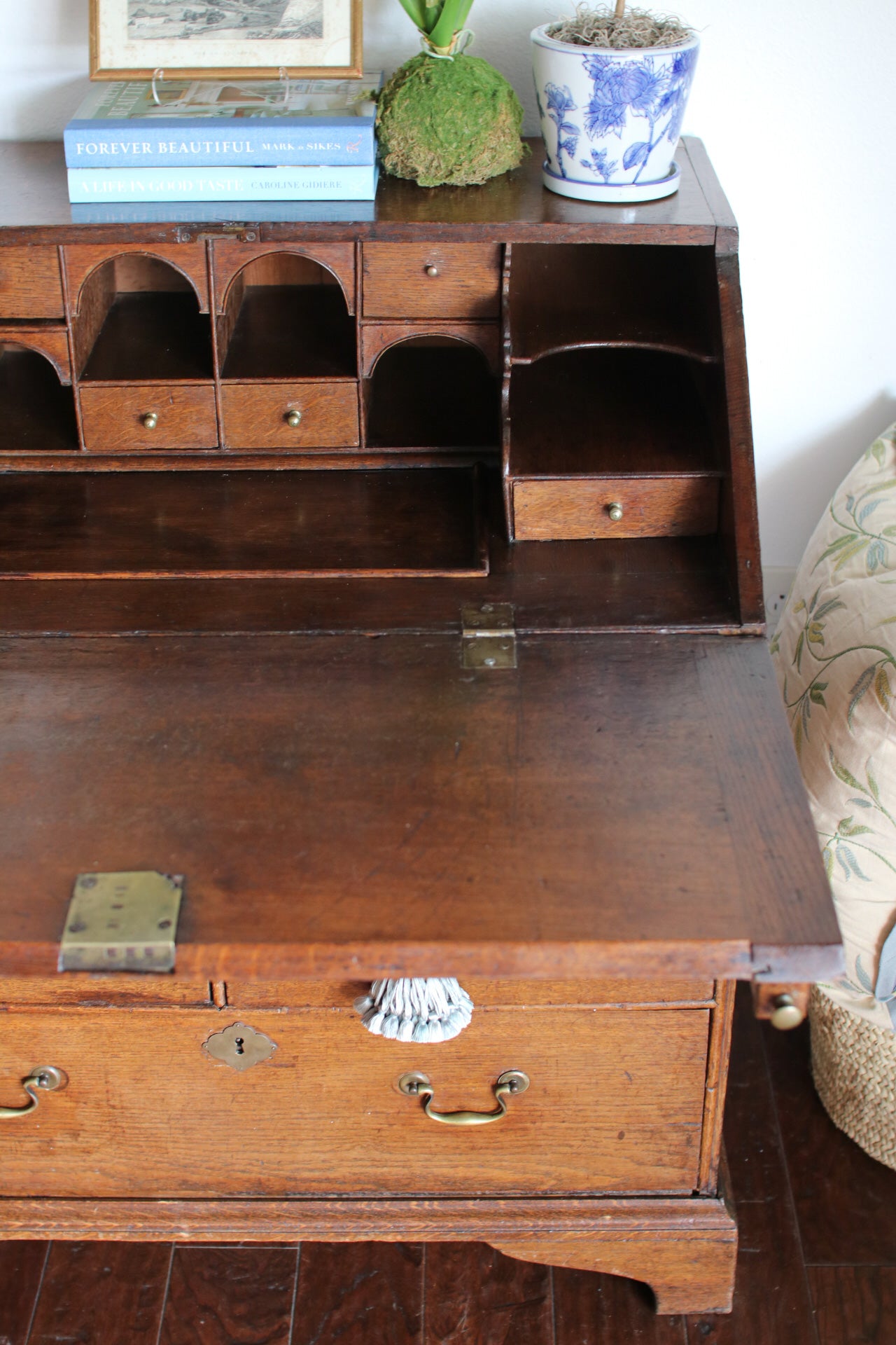 Antique English Drop Front Secretary