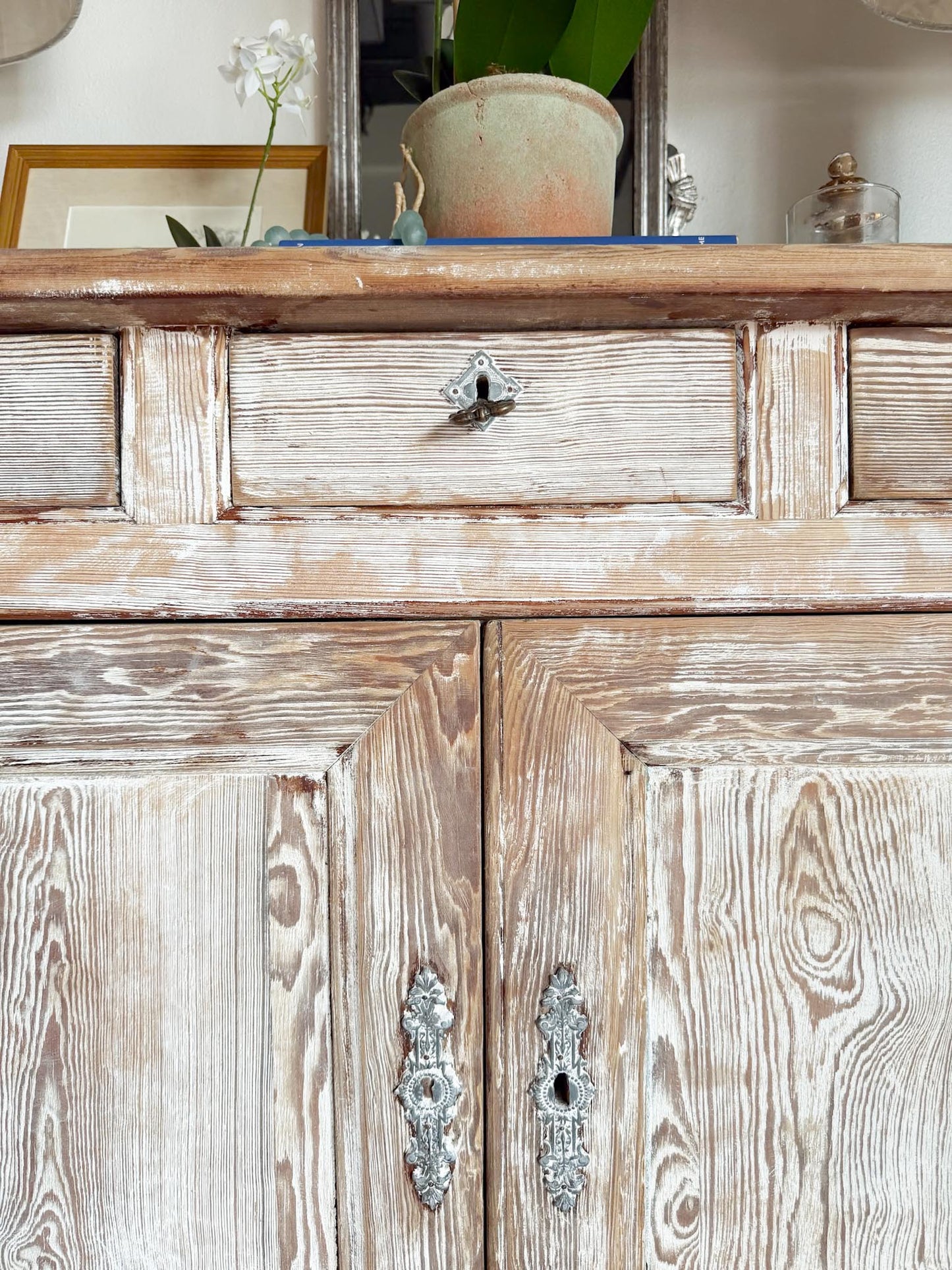 Bleached White Washed French Buffet