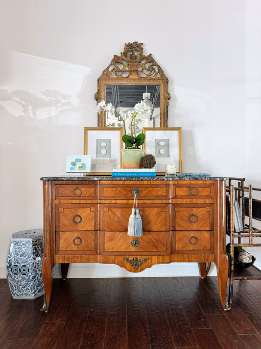 French Louis XVI Parquetry Commode
