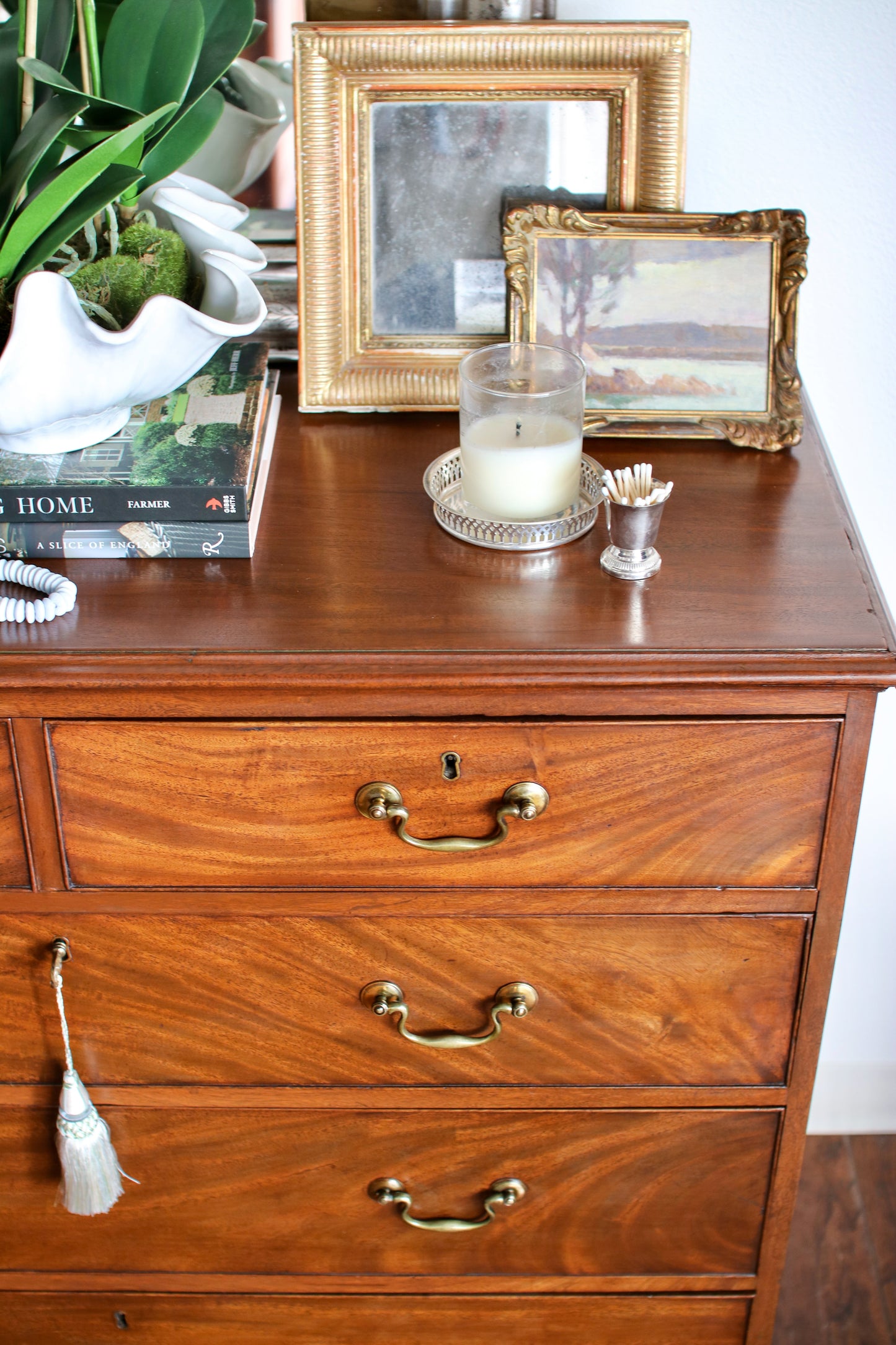 Antique English Flame Mahogany Chest