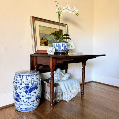 English Mahogany Oak Drop Leaf Table