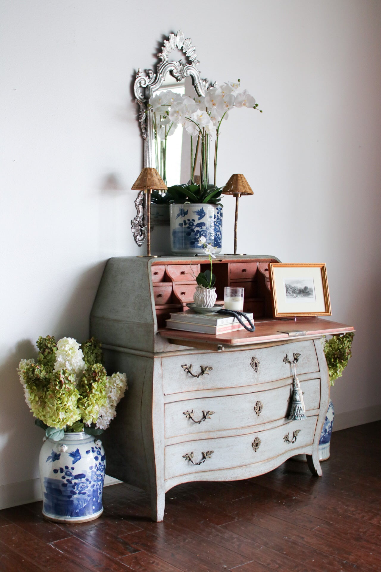 Antique Swedish Drop Front Secretary