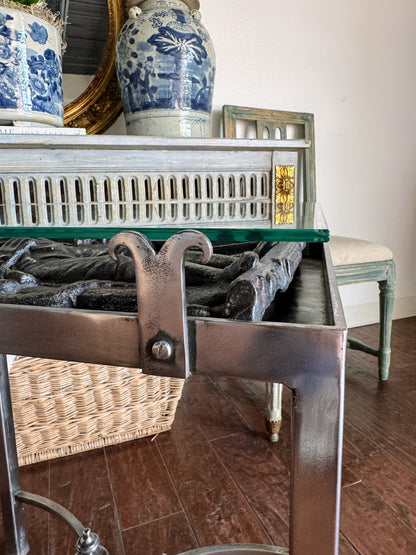 Custom French Soldier Side Table