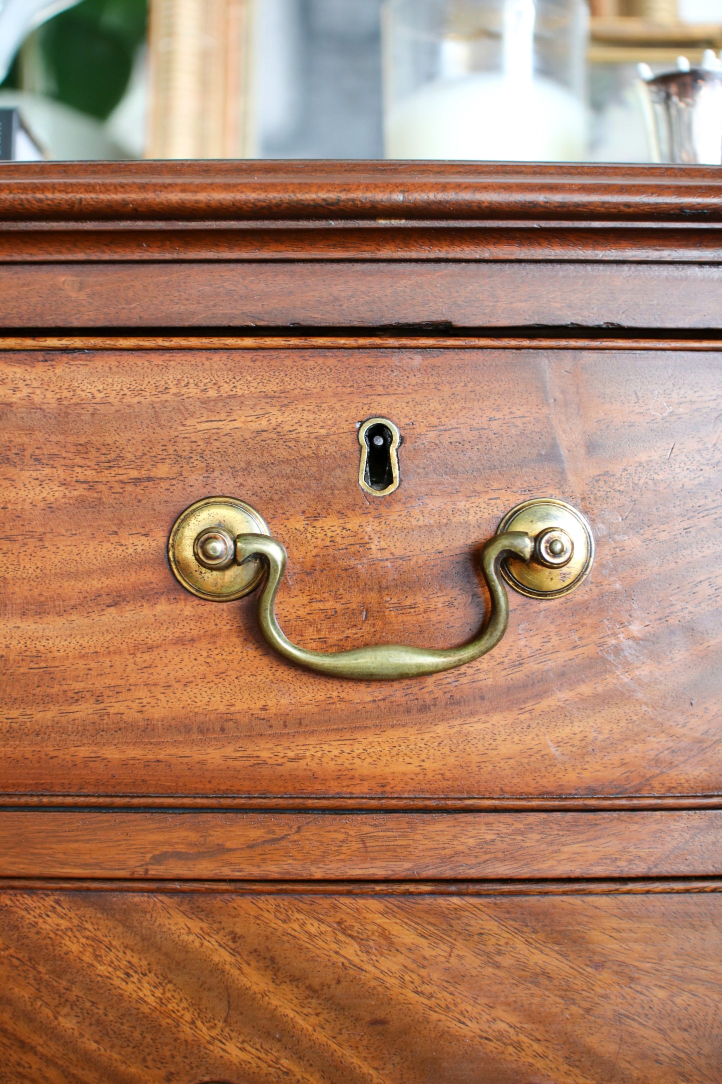 Antique English Flame Mahogany Chest