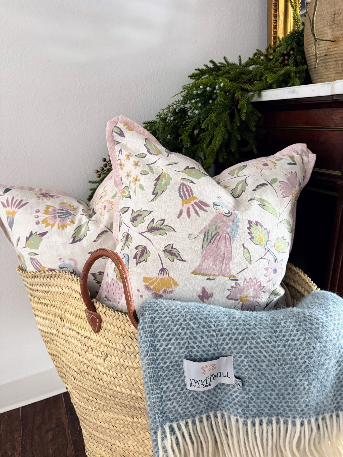 Custom Pillow: 18x18 Pink Chinoiserie