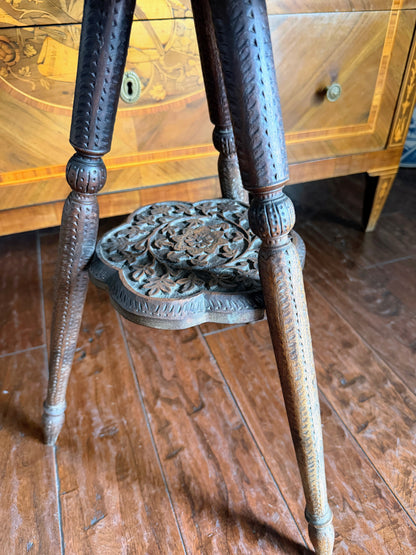 Carved English Side Table