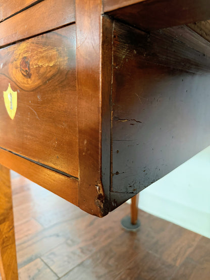 Antique Italian Desk with Shield Escutcheons