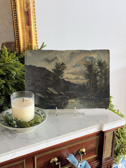 Painting of River on Board