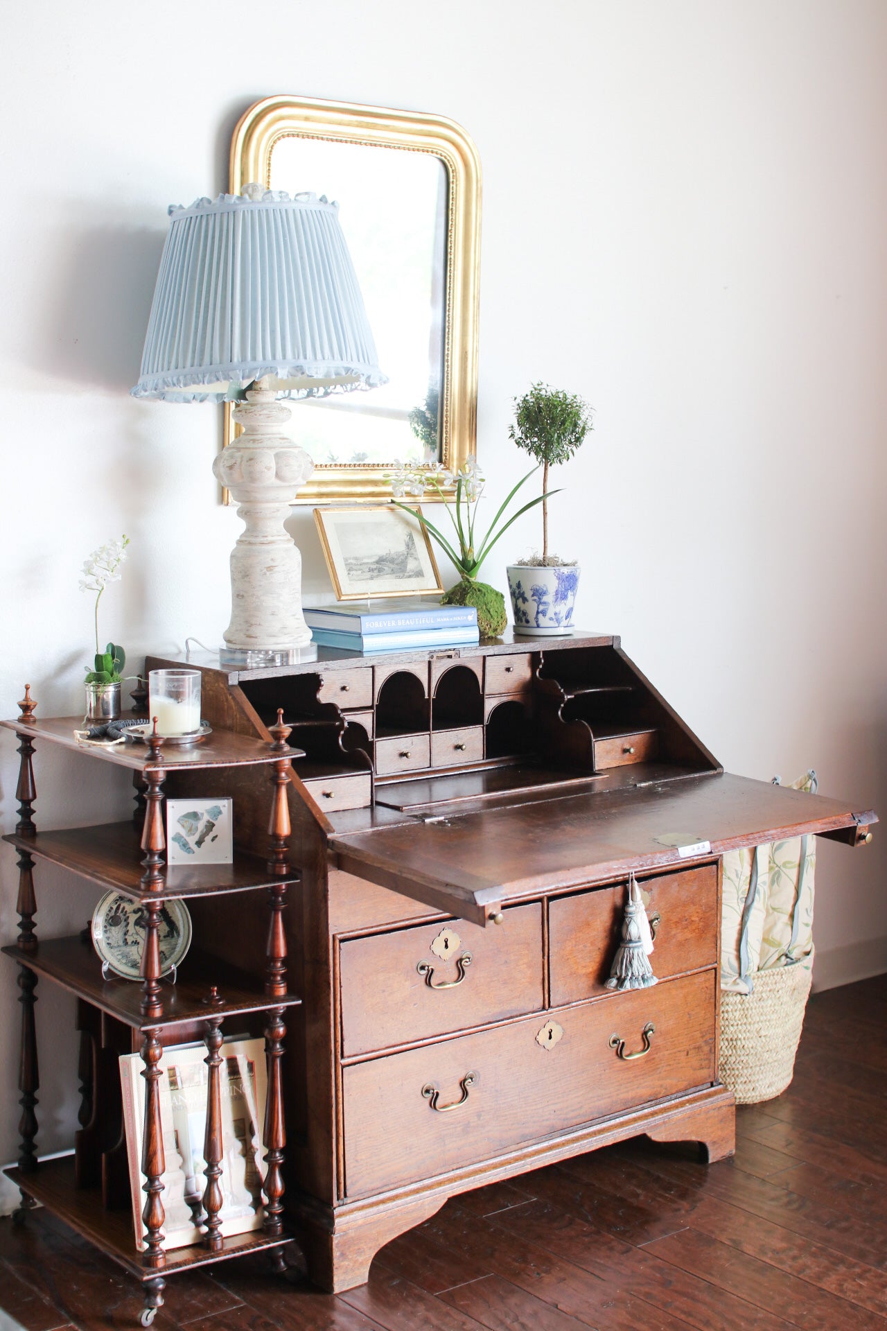 Antique English Drop Front Secretary