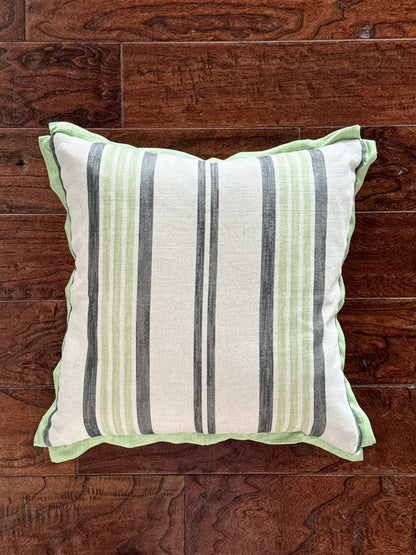 Custom Pillow: 18x18 Made in the UK Green Stripe