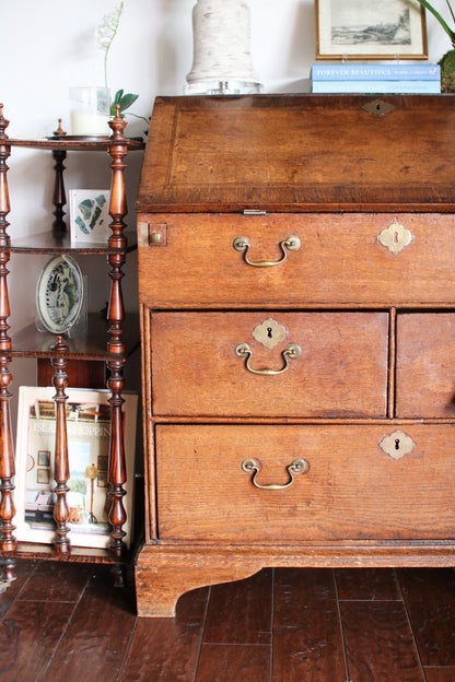 Antique English Drop Front Secretary