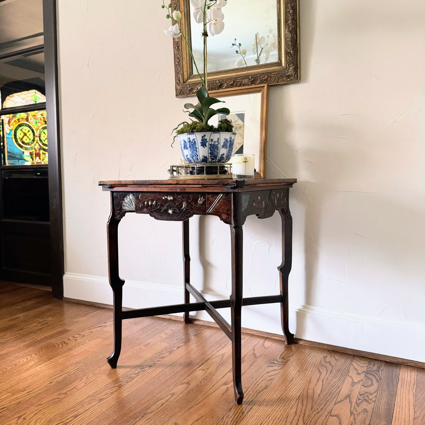 French Inlaid Envelope Game Table