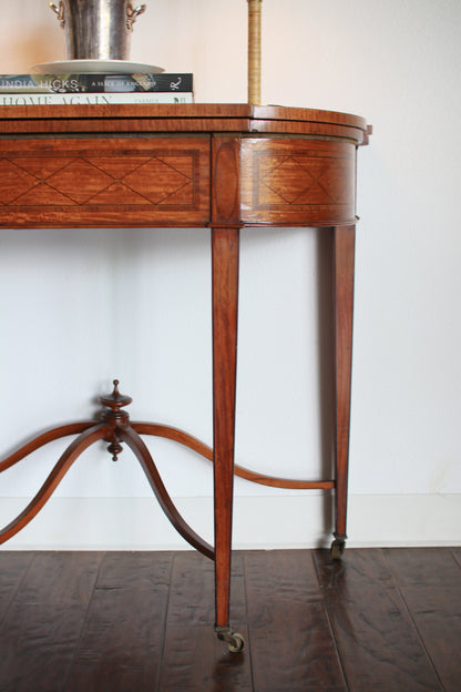 Antique English Flip Top Card Table