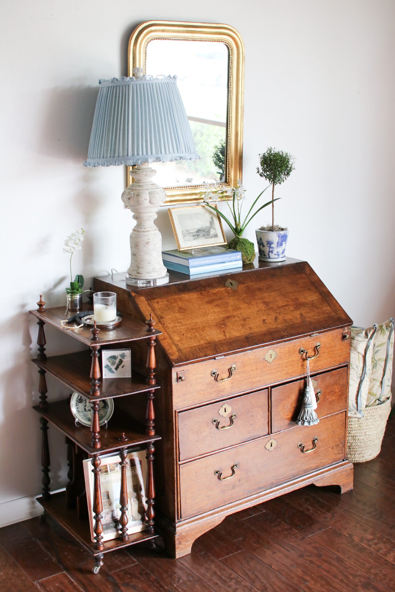 Antique English Drop Front Secretary