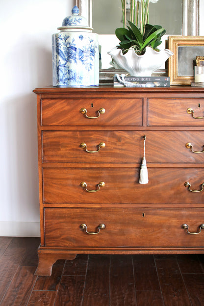 Antique English Flame Mahogany Chest