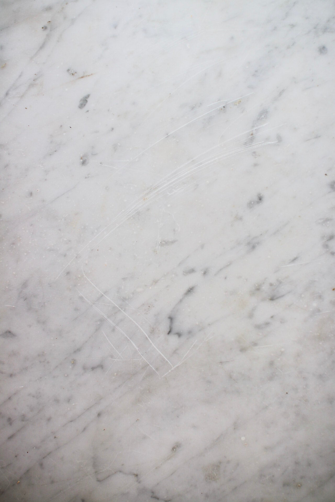 French Charles X White Marble Top Commode