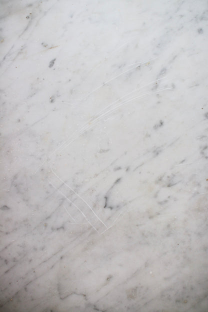 French Charles X White Marble Top Commode