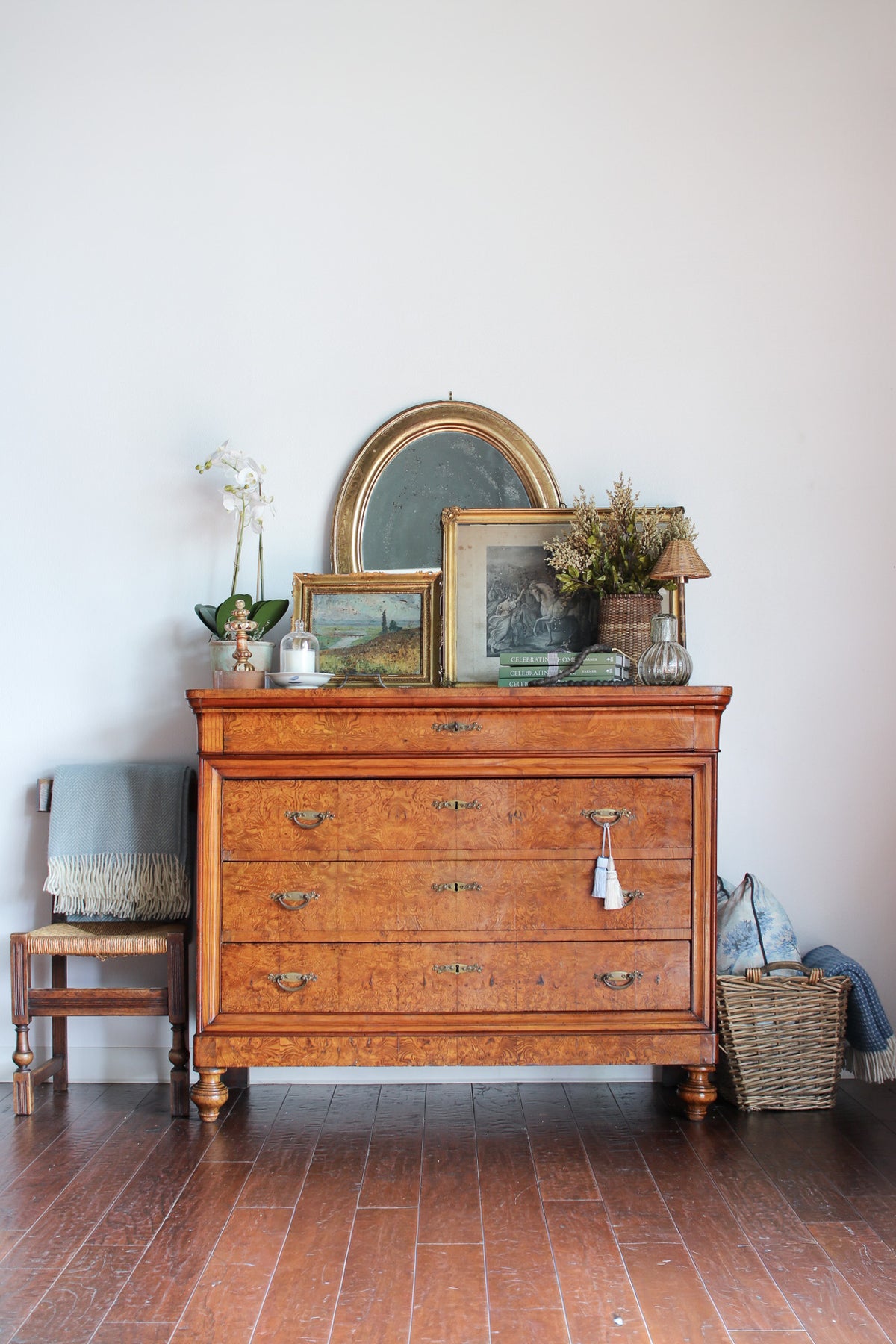 Antique Burled Italian Chest