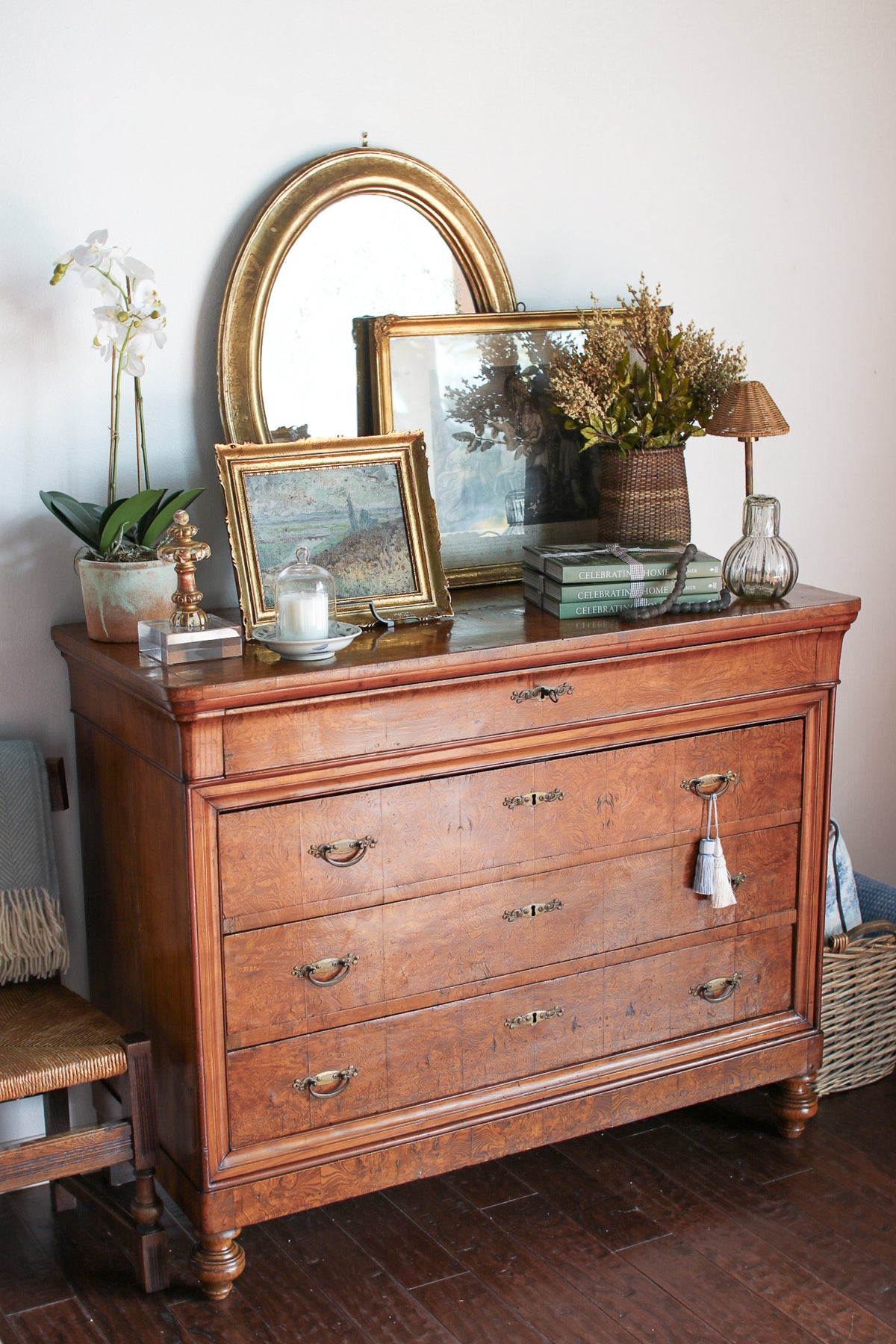 Antique Burled Italian Chest