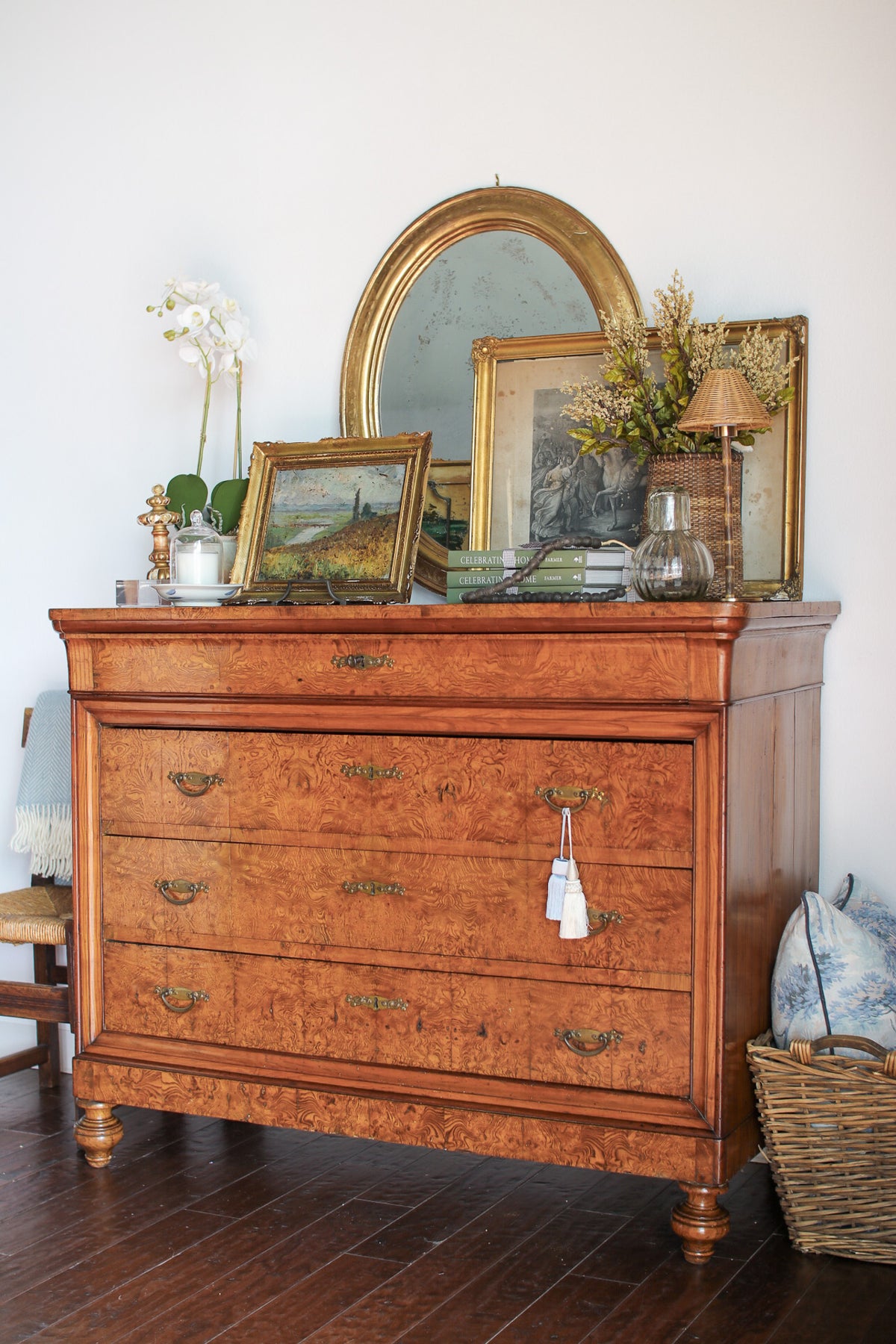 Antique Burled Italian Chest