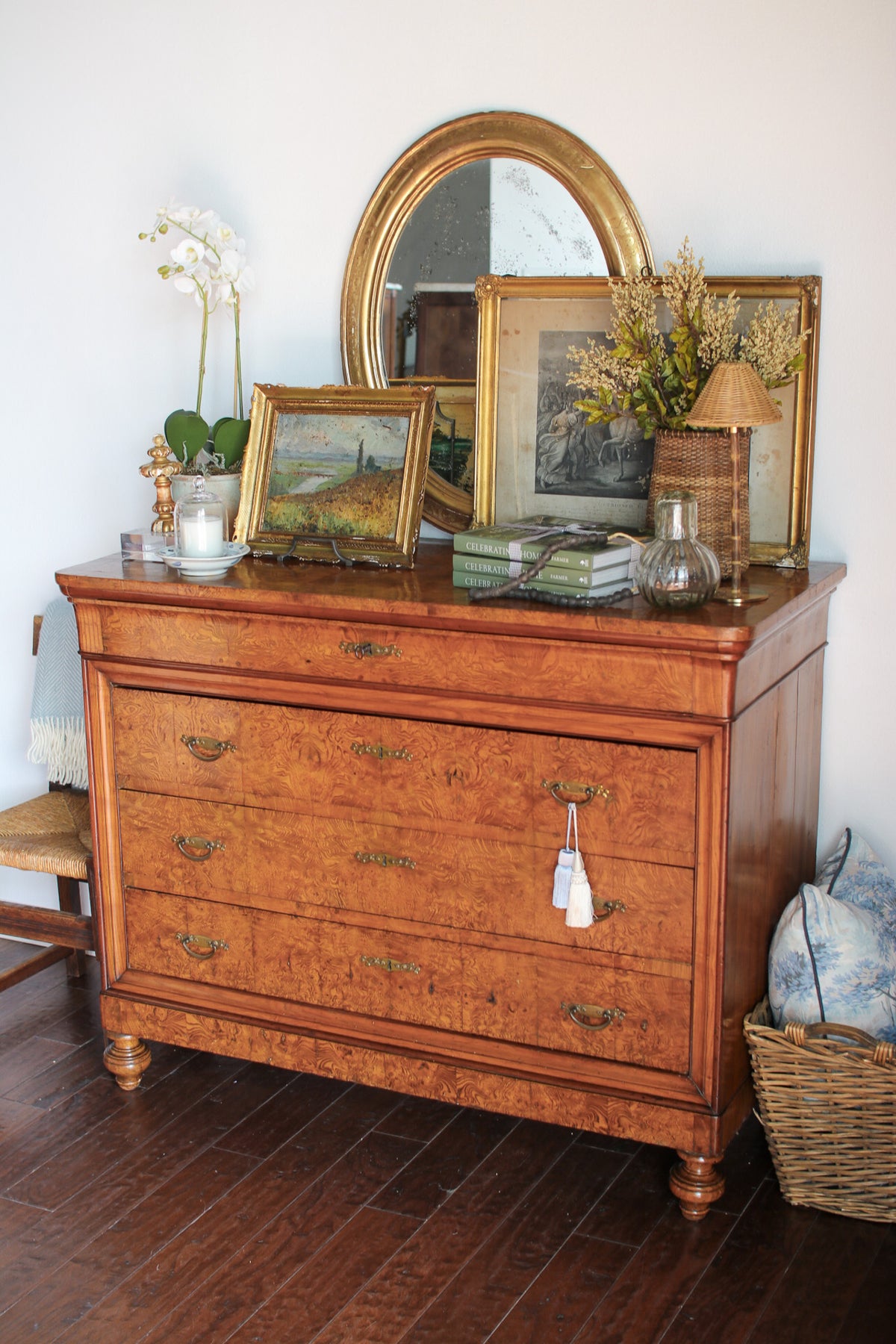 Antique Burled Italian Chest