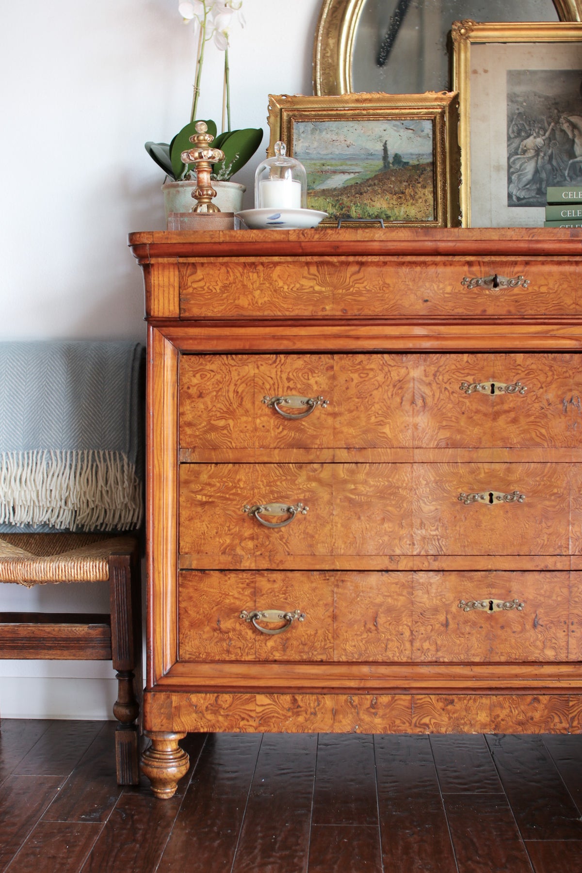 Antique Burled Italian Chest