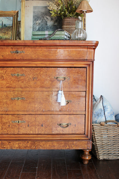 Antique Burled Italian Chest