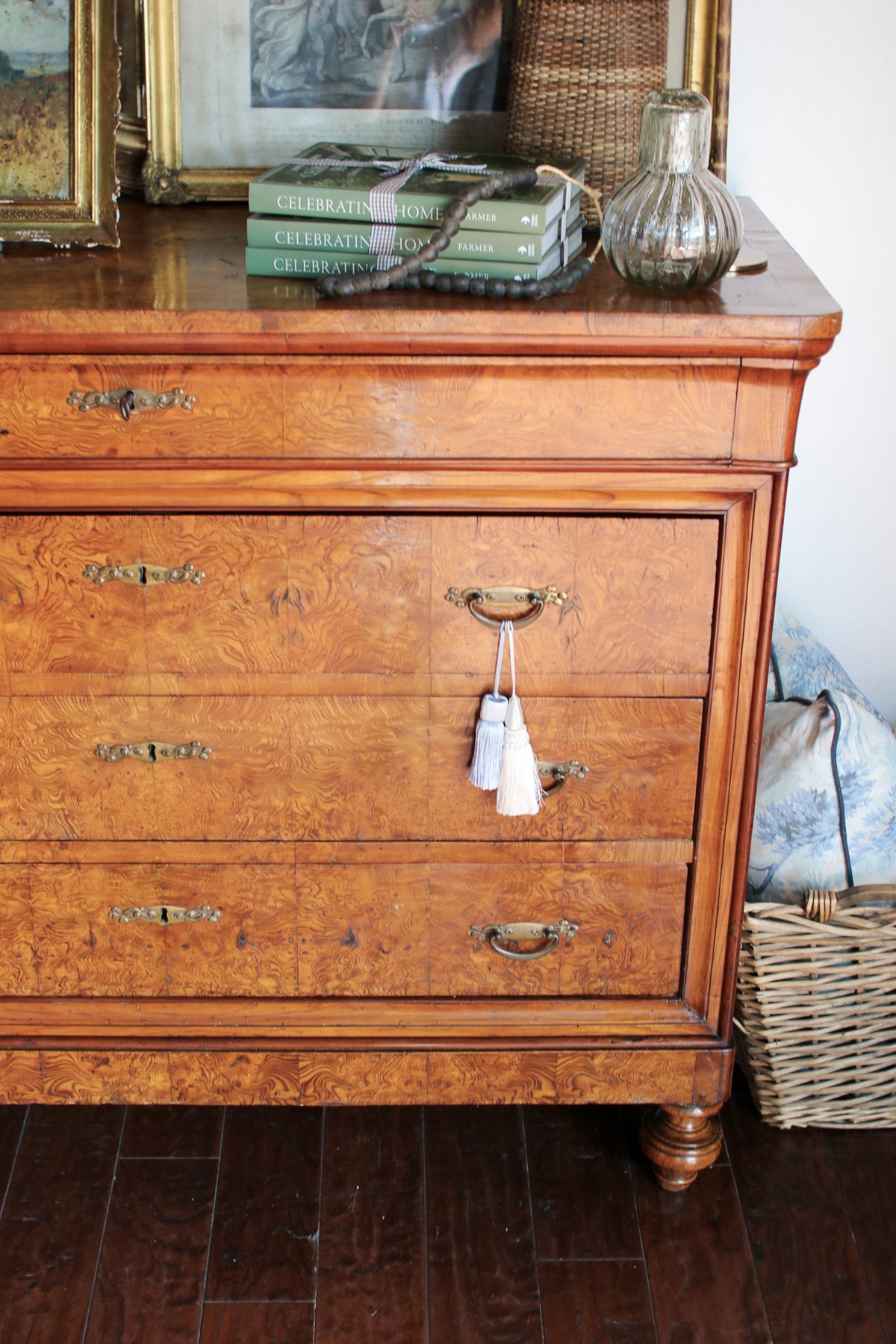 Antique Burled Italian Chest