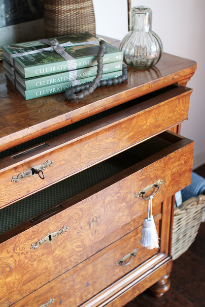 Antique Burled Italian Chest