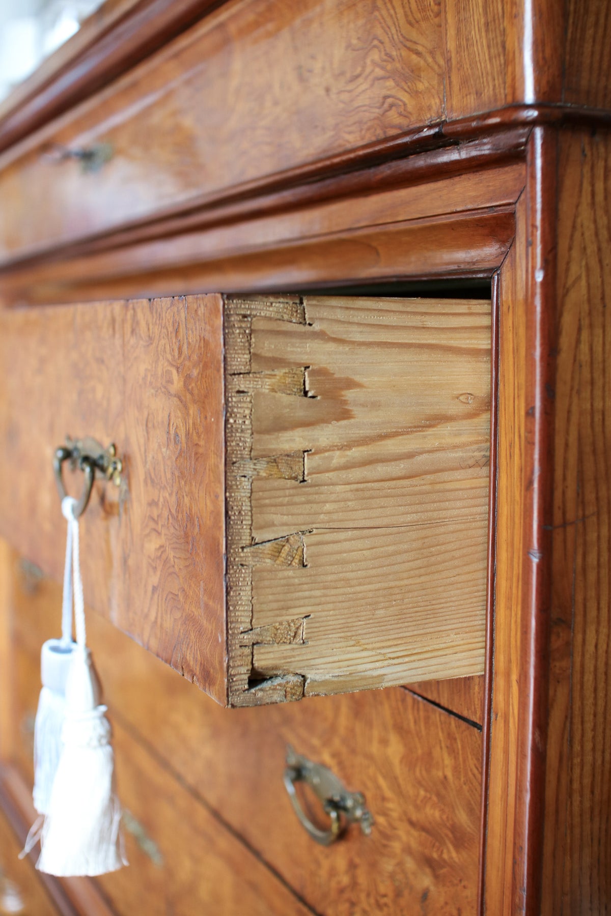 Antique Burled Italian Chest