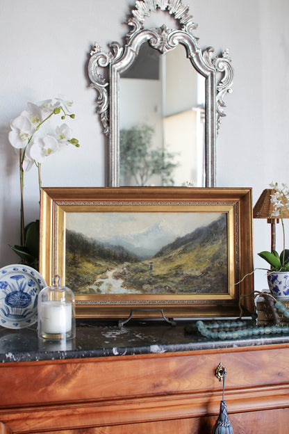 Italian Framed River Painting
