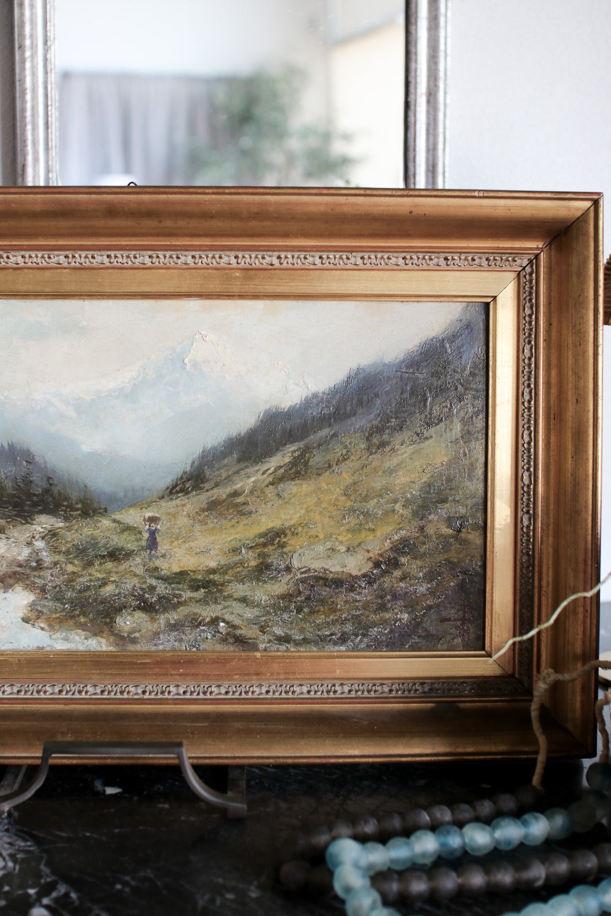 Italian Framed River Painting