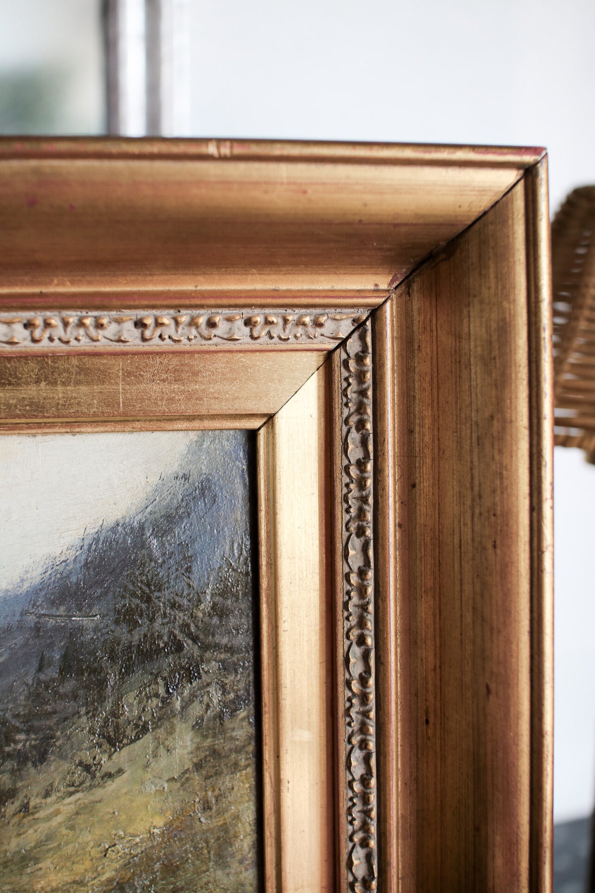 Italian Framed River Painting