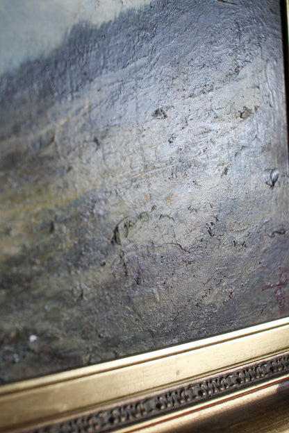 Italian Framed River Painting